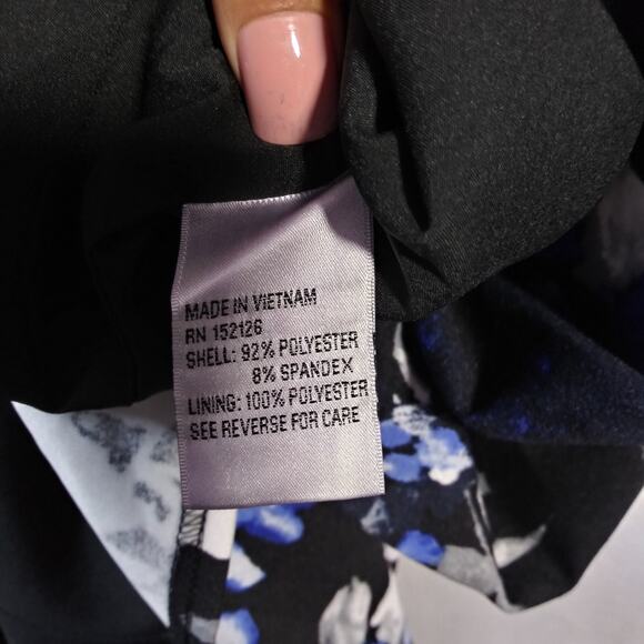 Giovanna Dress D1523P-Black/Royal Floral Pockets Spring Wedding Size 18W - Picture 10 of 13